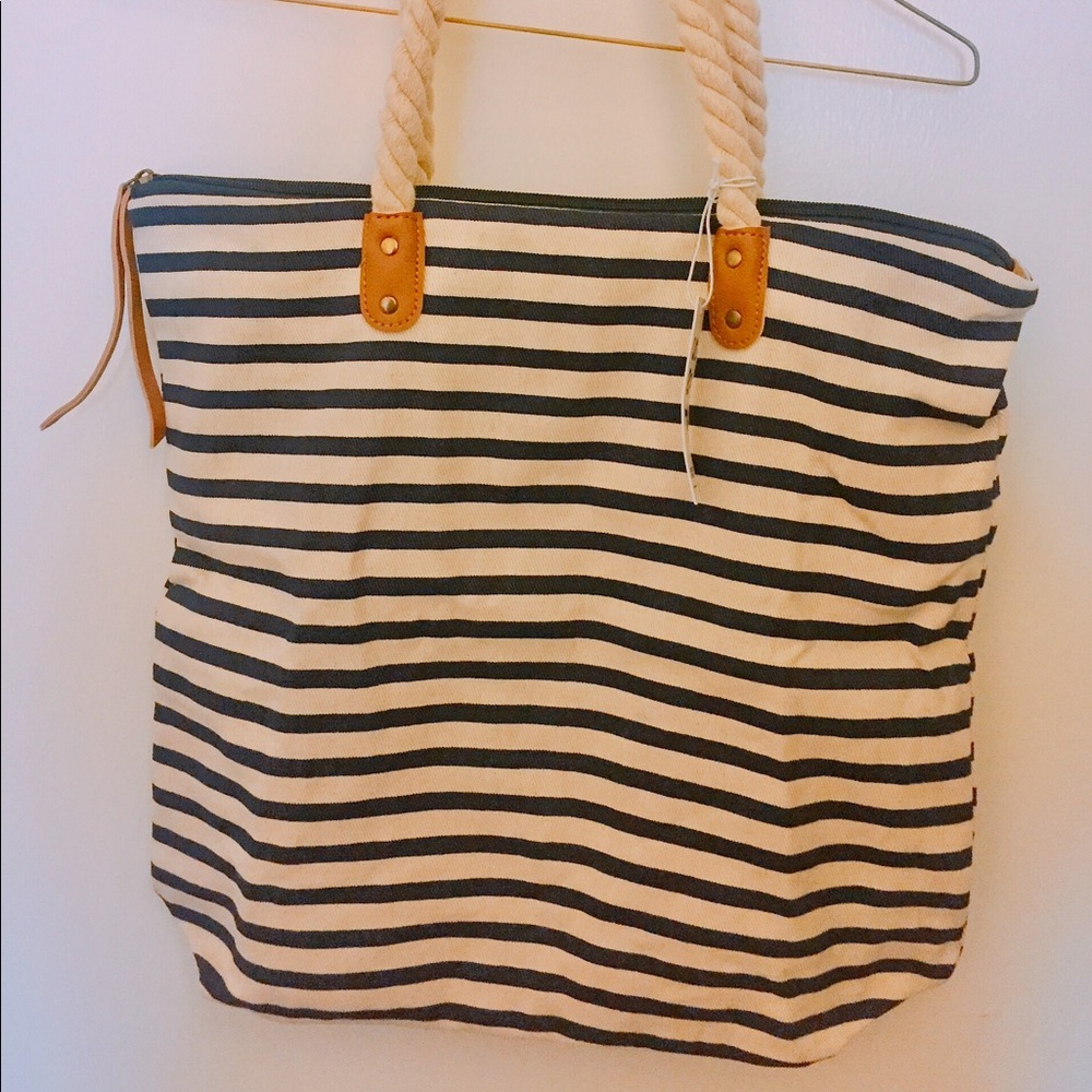 Striped Tote - NWT